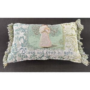Willow Tree Angel Tapestry Pillow Small Lumbar Blessing Prayer Christmas